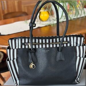 Henri Bendel West 57th Stripe Large Multi-Functional Tote / Diaper Bag